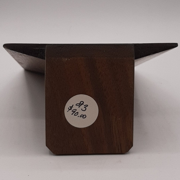 Vintage Hand Crafted Wooden Desk Clock Walnut Wood Working New Battery - Picture 5 of 7